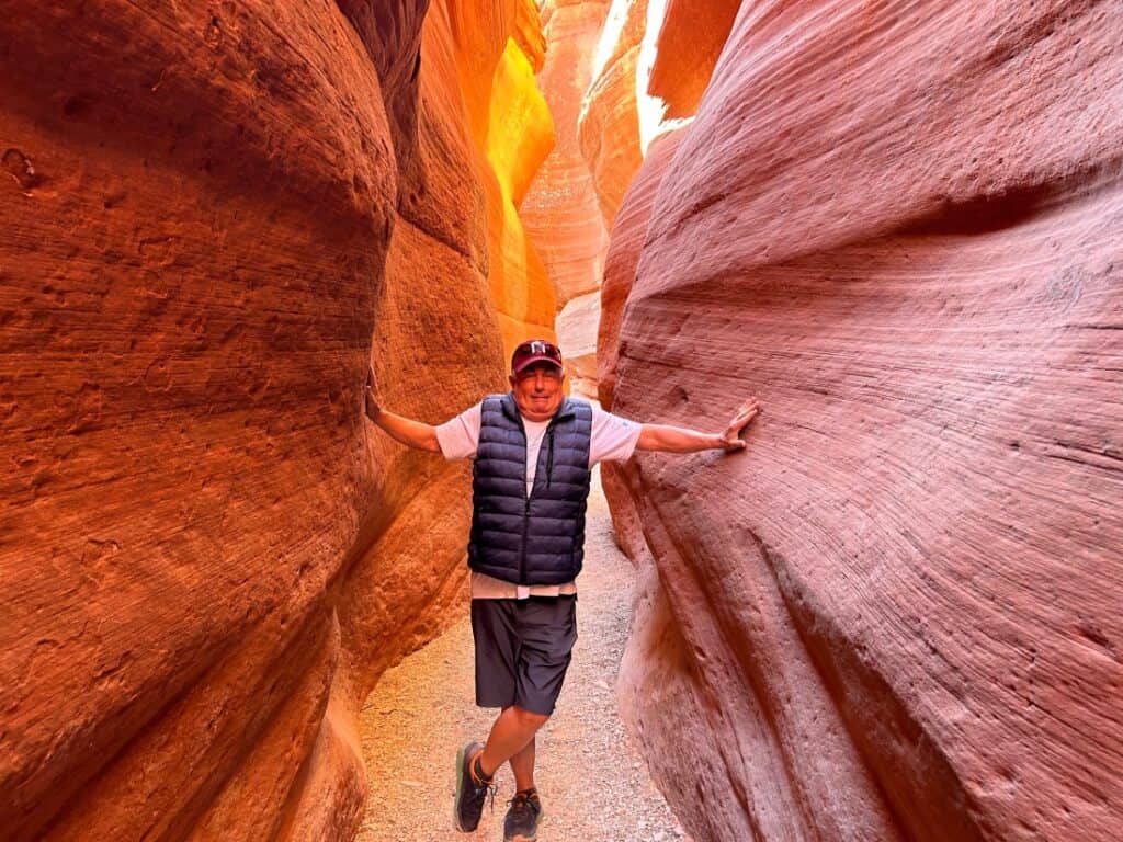 Paul Wild in Zion's famous Slot Canyon.