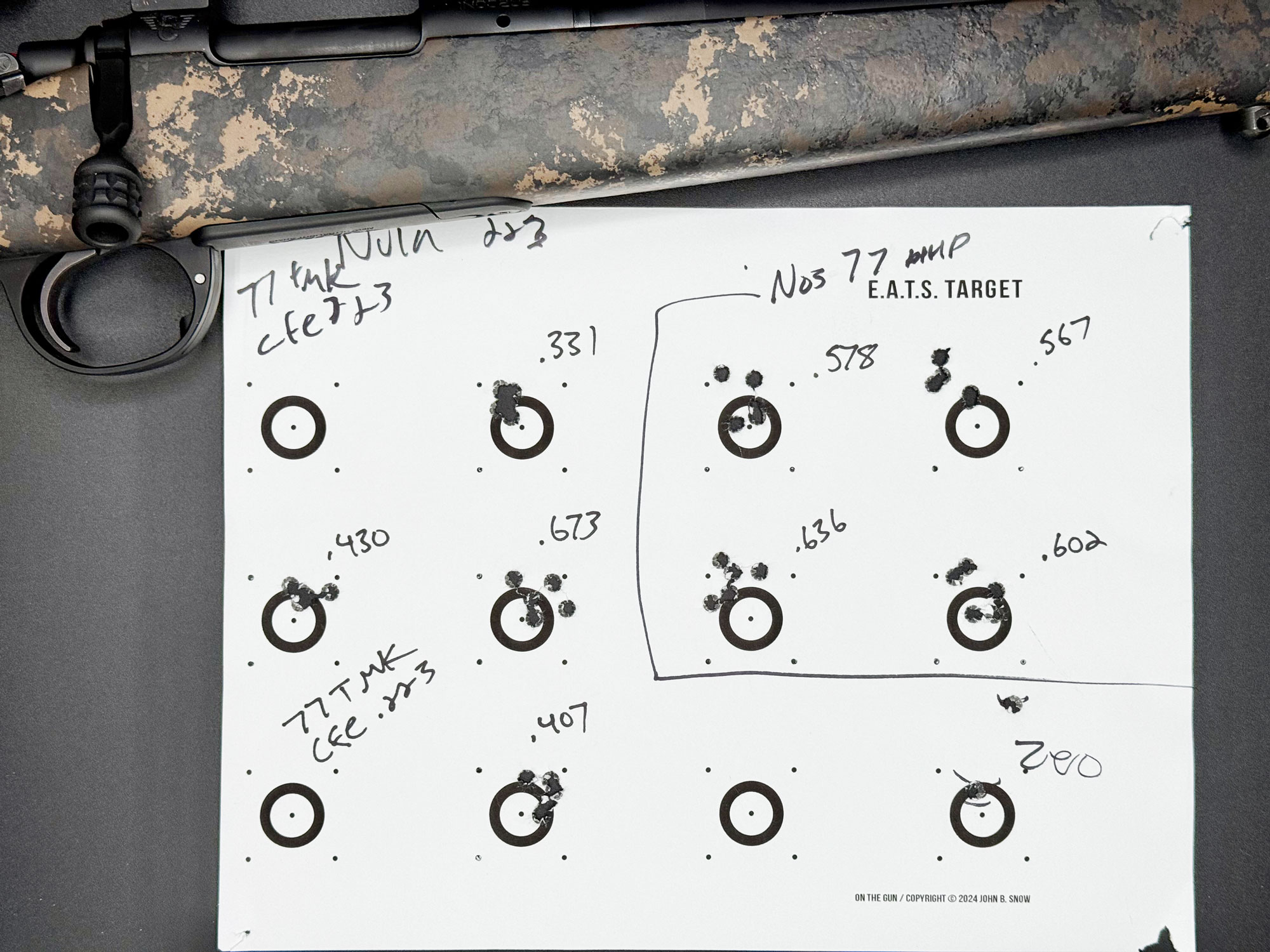 5.56mm accuracy target Nula 20s