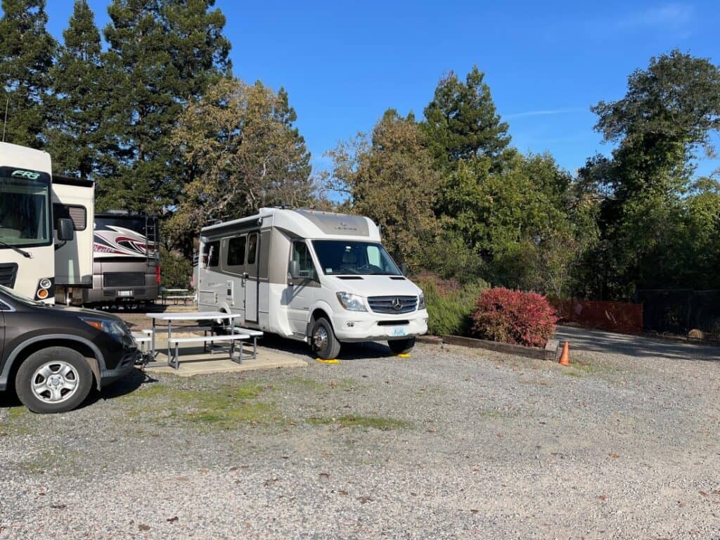 A site at Napa Elks Lodge #823 with additional parking.