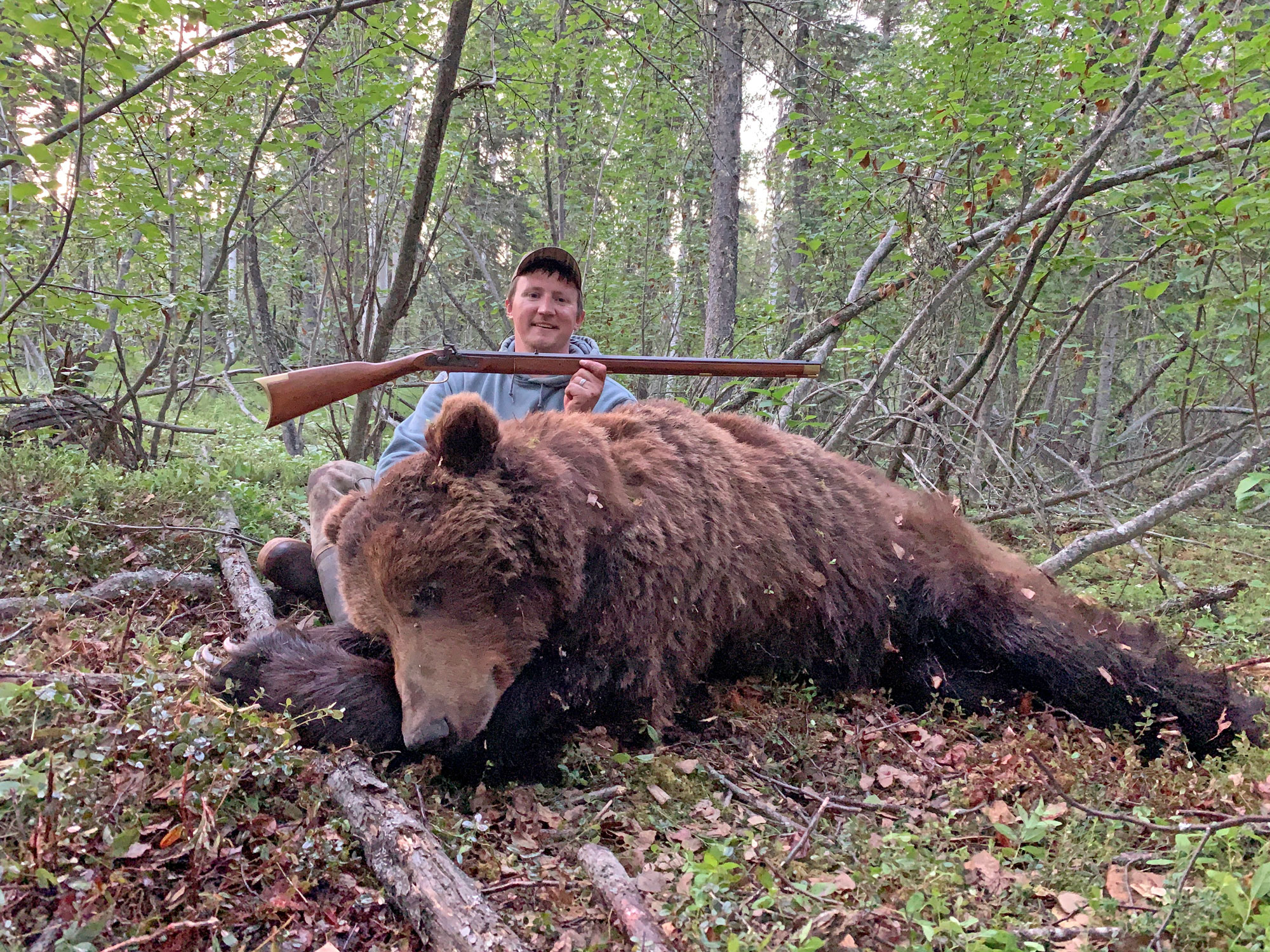 Grizzly bear and iron sights