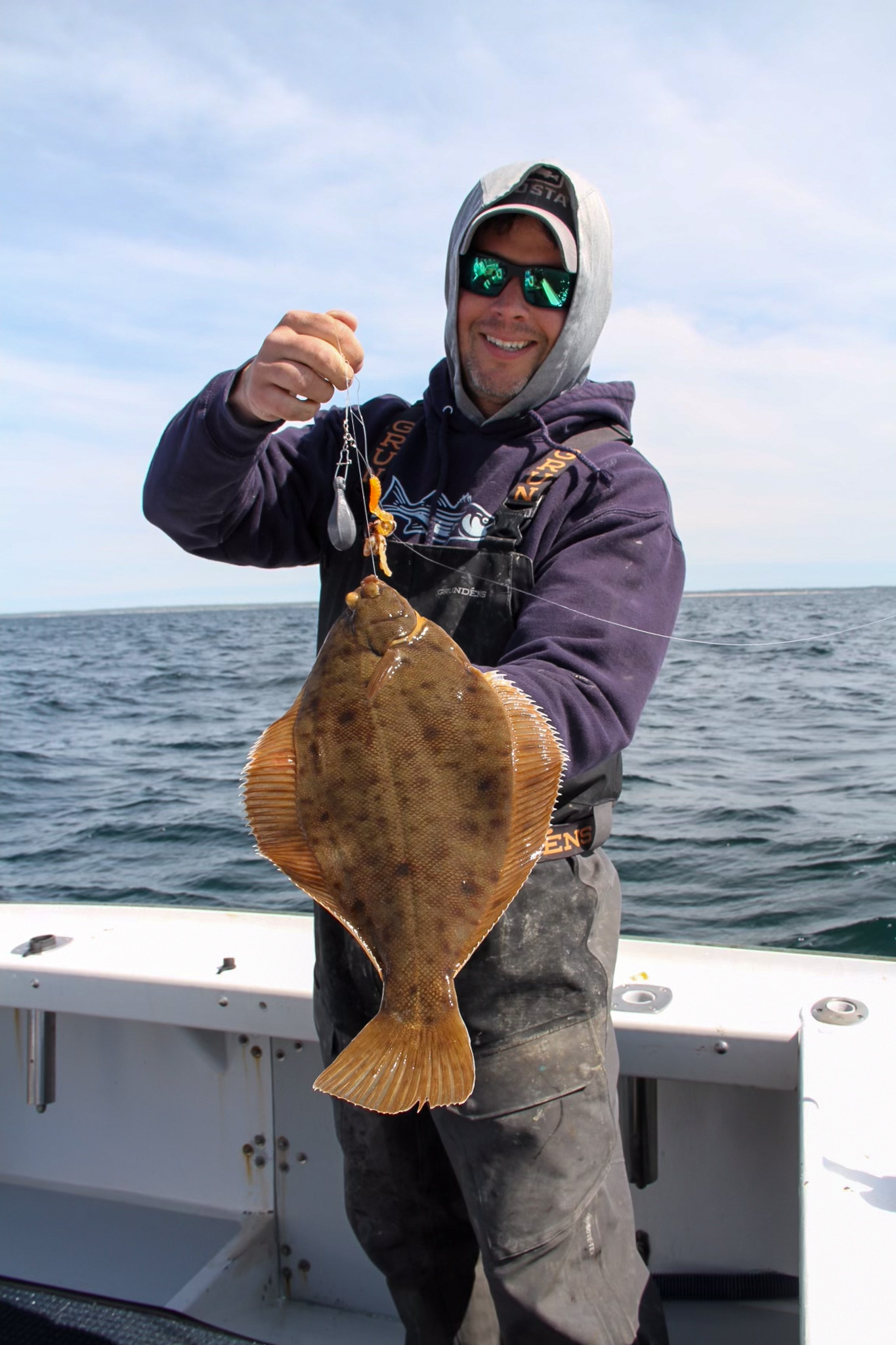 A nice winter flounder caught off the coast in New England