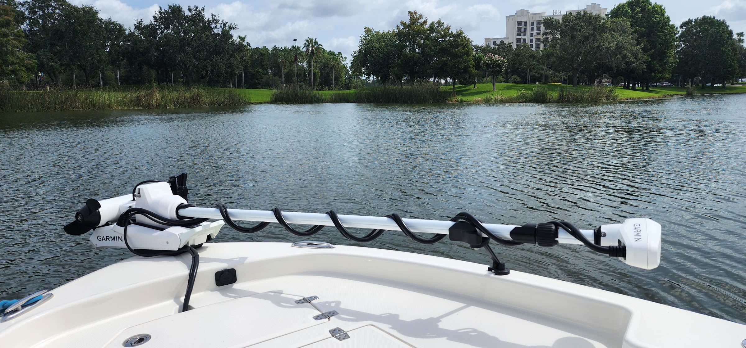 The Garmin saltwater trolling motor. 