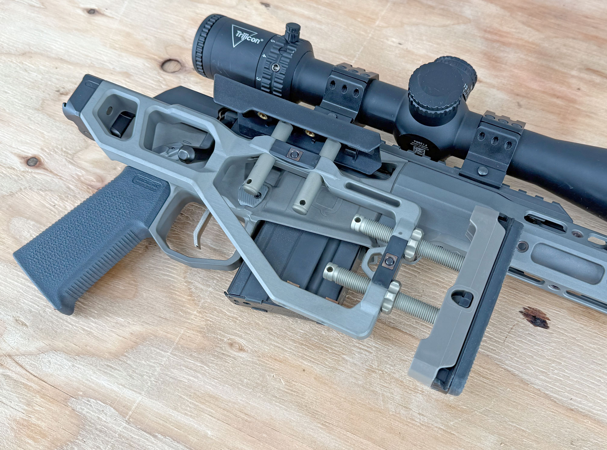 Q mini fix folding butt stock closed position