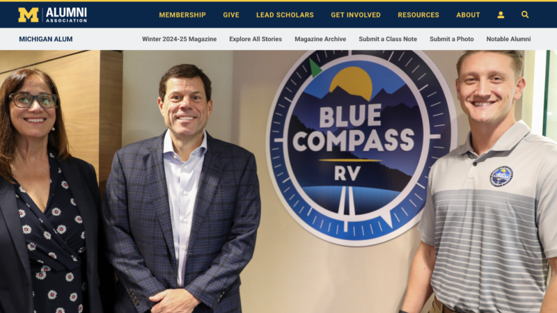 U of Michigan Profiles Alum Ferrando of Blue Compass – RVBusiness – Breaking RV Industry News