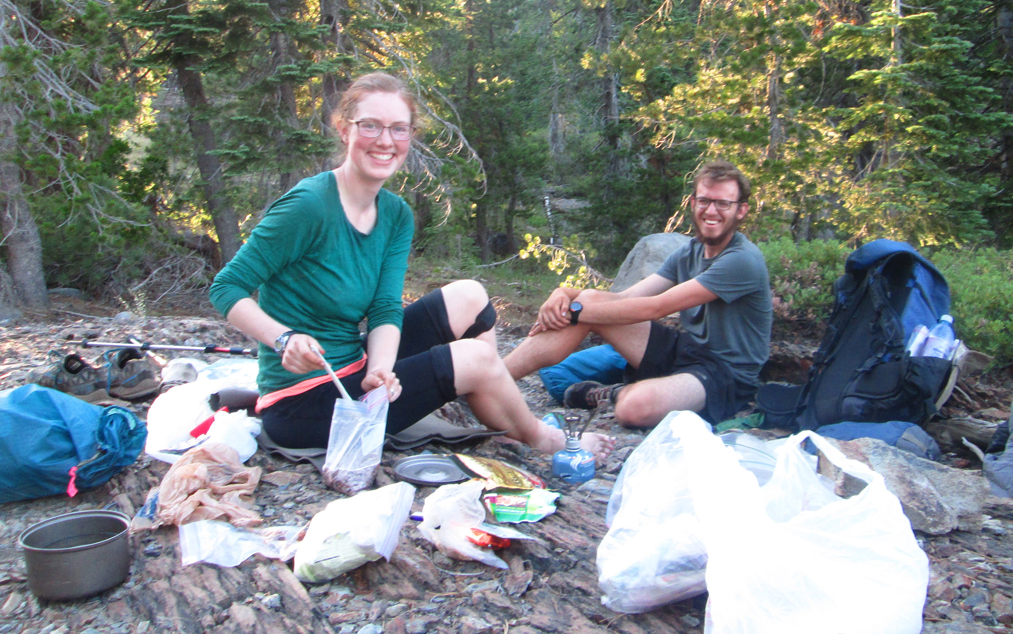 See that mess? These two are definitely thru-hiking.