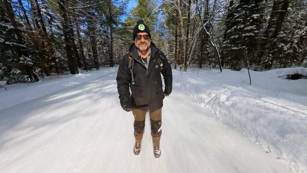 Ben Skating on the trail - photo by Ben Coles