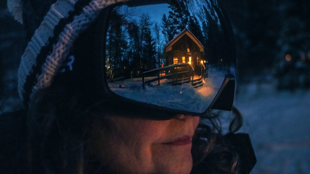 Cheryl in Ski Goggles - photo by Ben Coles