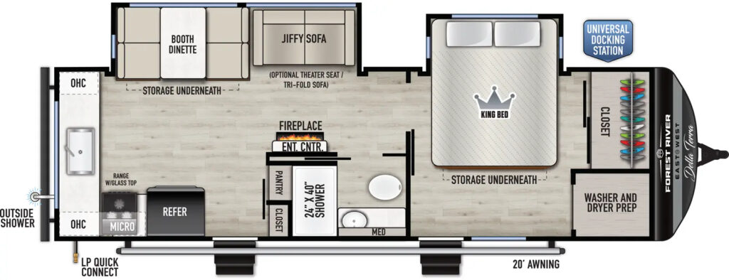 East to West RV Della Terra DT 263RK floorplan