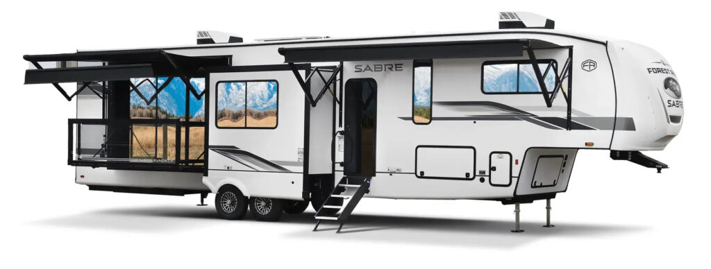 Sabre 37RVMiles fifth wheel trailer - Slide Out