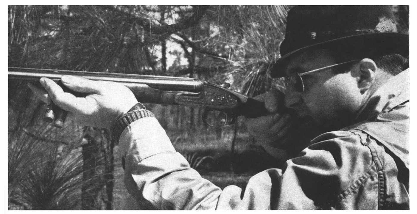 Jim Carmichel shoots a side-by-side shotgun