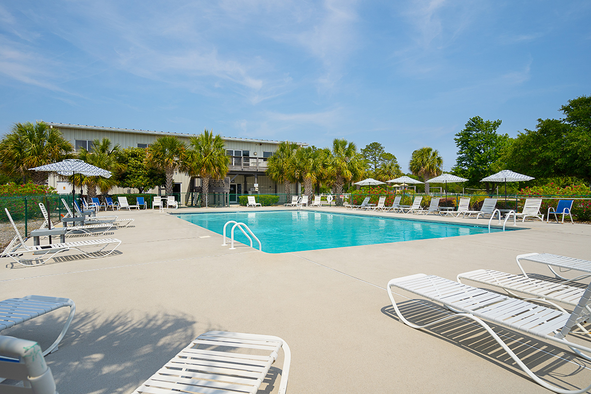 Rectangular pool.