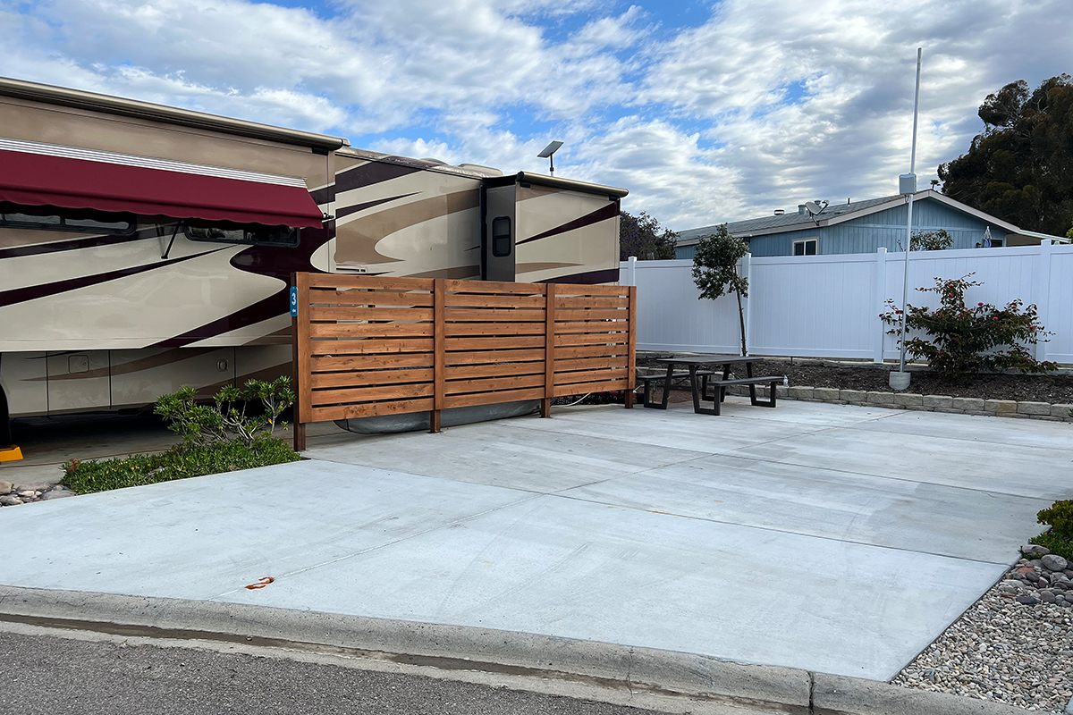 RV on RV site.