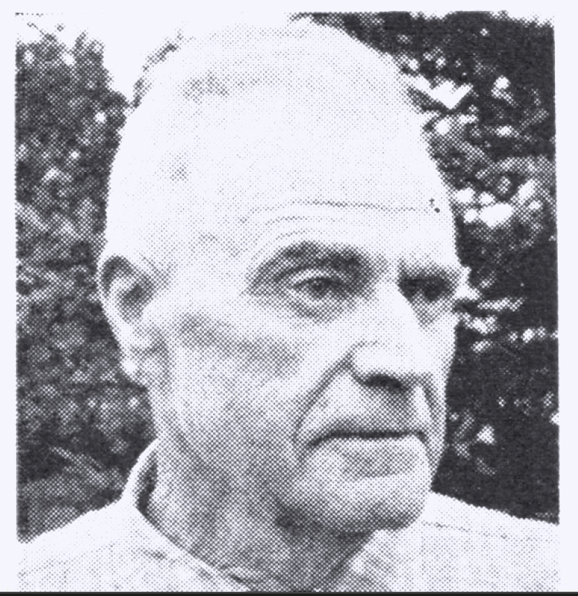 a black and white photo of ted updike