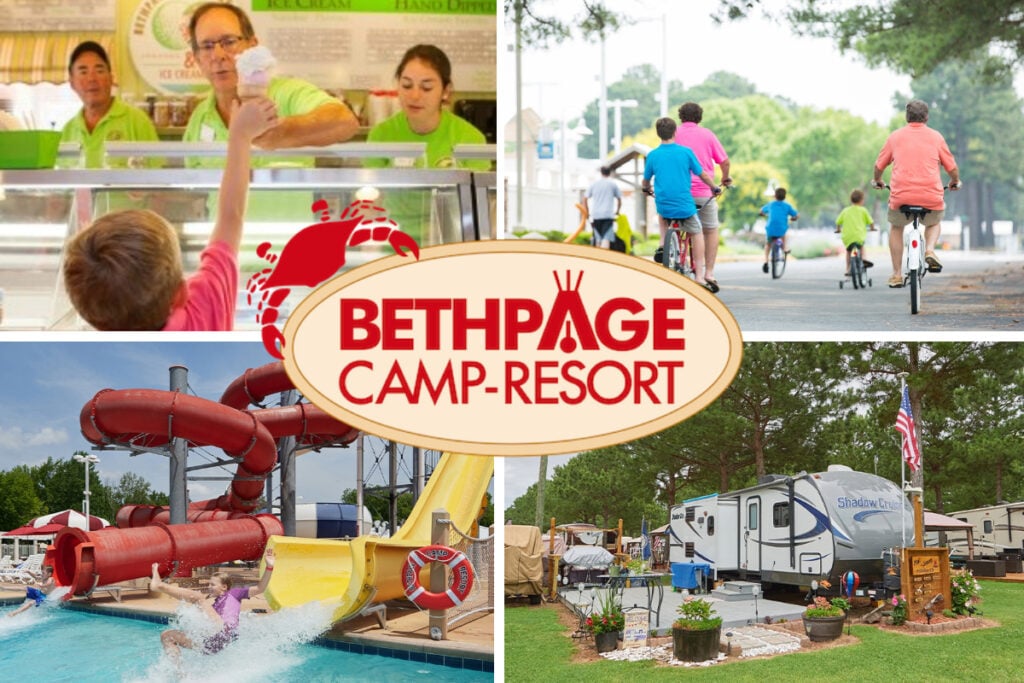 collage of amenities at Bethpage Camp-Resort