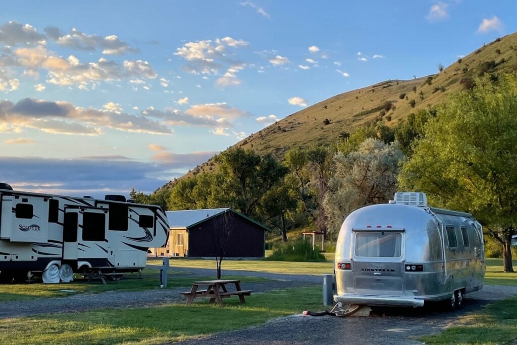 RVs at Grande Springs RV Resort.