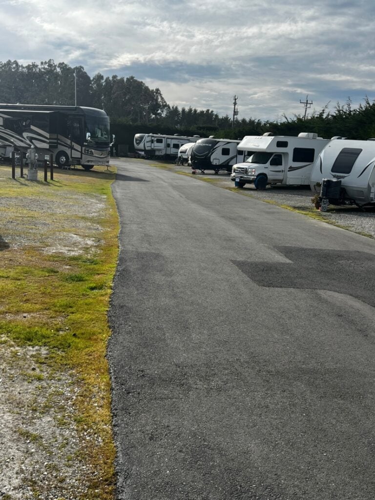 RV sites at Half Moon Bay RV Park.