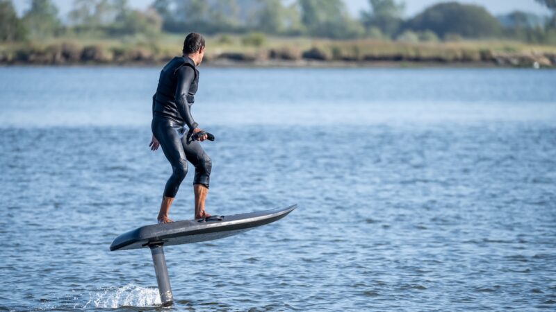 WATCH: 100+ Dolphins Surround Man While Foil Surfing