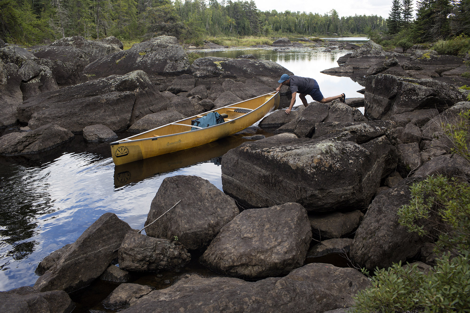 BWCA paddler portage