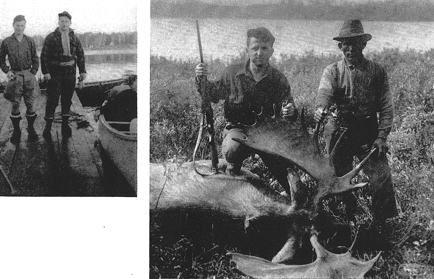 old magazine photos of people and moose