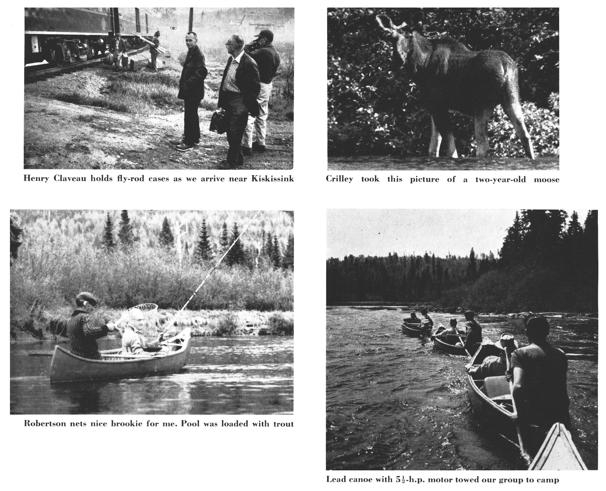Old black and white fishing photos